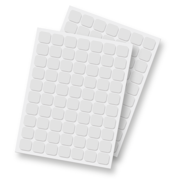 3D Foam Squares White Regular Size