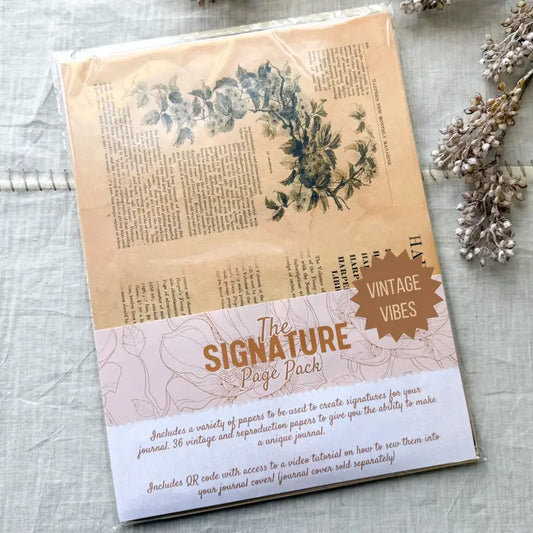 A House Of Books - Junk Journal Page Pack- Signature Pages, Journal Making Kit