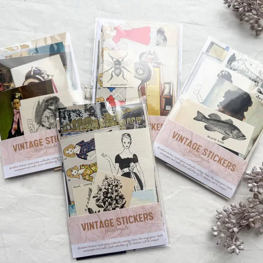 A House Of Books - Handmade Stickers - Authentic Vintage - 20 pack