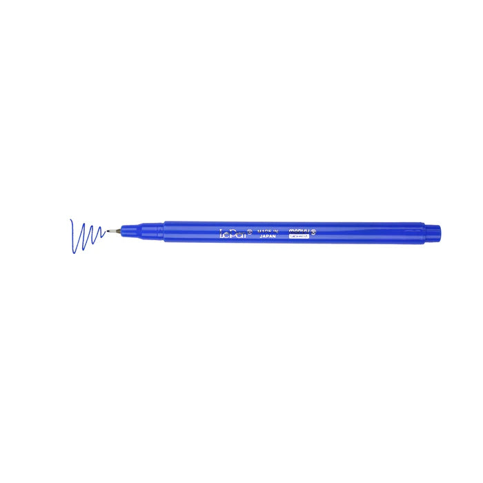 Blue LePen on a white background