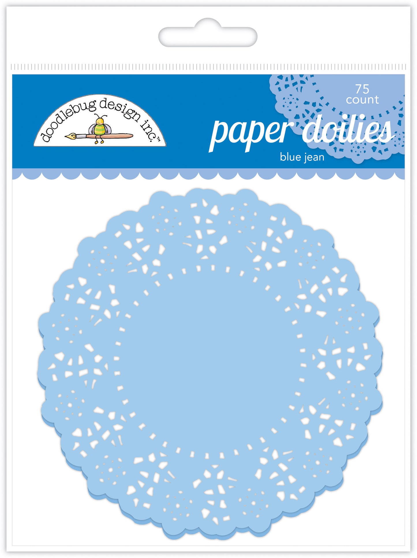 Doodlebug Design - Paper Doilies - Blue Jean