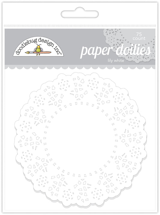Doodlebug Design - Paper Doilies - Lily White