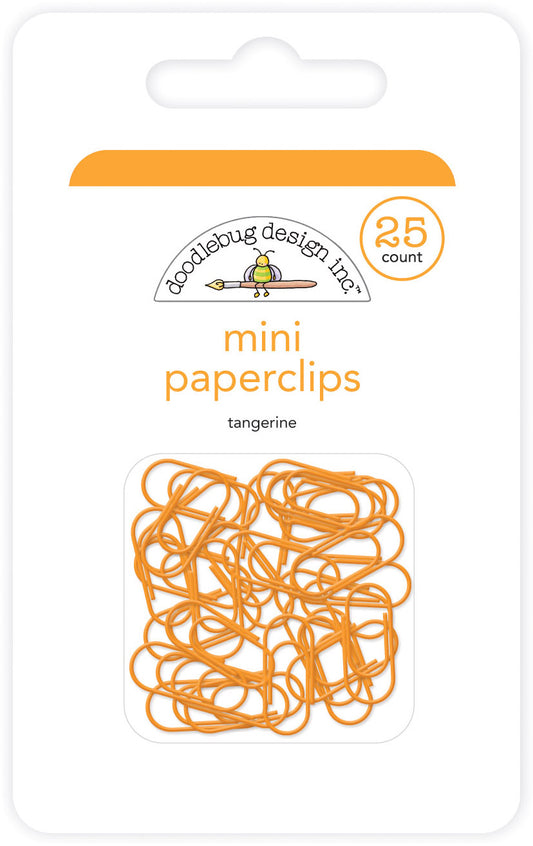 Doodlebug Design - Mini Paperclips - Tangerine