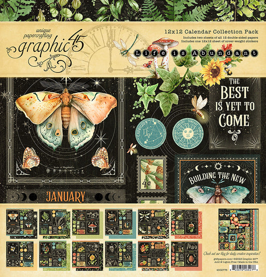 Graphic 45 Life is Abundant 12×12 Collection Pack with Stickers