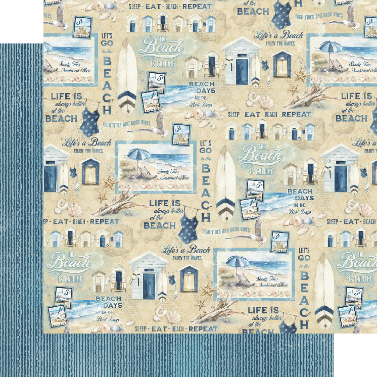 Graphic 45 - The Beach Is Calling Collection - 12 x 12 Collection Pack