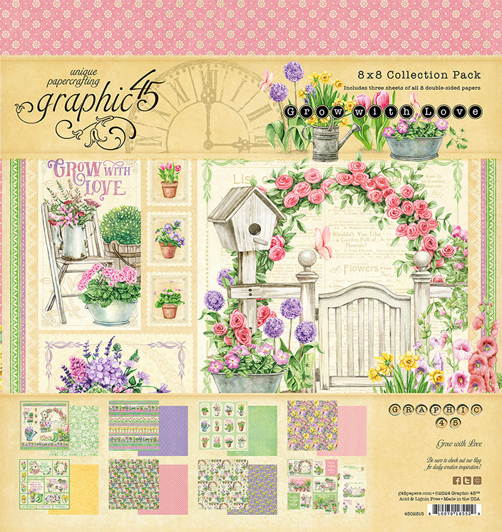 Graphic 45 Grow With Love 8 x 8 Collection Pack