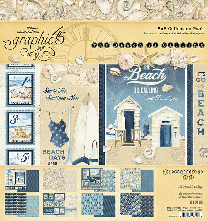 Graphic 45 - The Beach Is Calling Card Kit