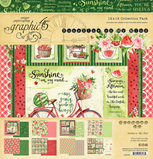 Graphic 45 - Sunshine On My Mind Collection - 12 x 12 Collection Pack