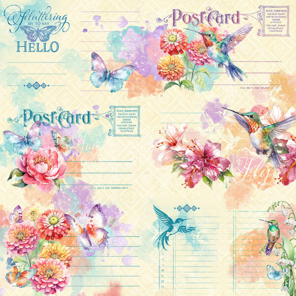 Graphic 45 - Flight of Fancy Collection - 12 x 12 Double-Side Designer Cardstock - Let Your Spirit Soar