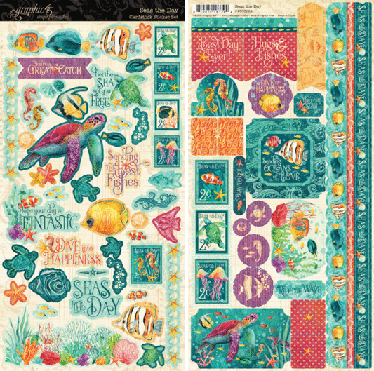 Graphic 45 - Seas The Day Collection - Sticker Set