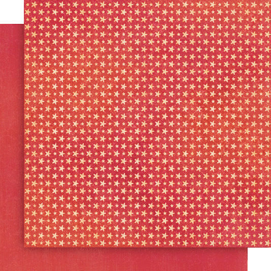 Graphic 45 - Seas The Day Collection - 12 x 12 Double-Sided Cardstock -Coral Red Pattern  & Solid Sheet