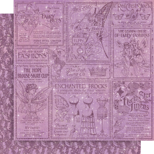 Graphic 45 - Fairy Boutique Collection - 12 x 12 Double-Side Cardstock - Newsworthy