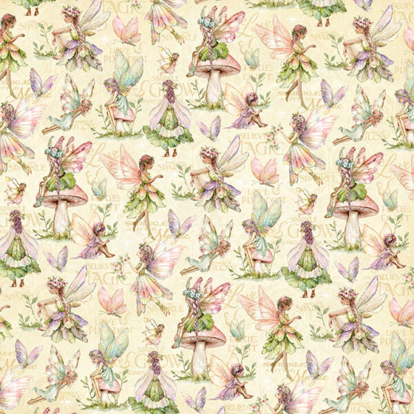 Graphic 45 - Fairy Boutique Collection - 12 x 12 Double-Side Cardstock - Woodland Sprites