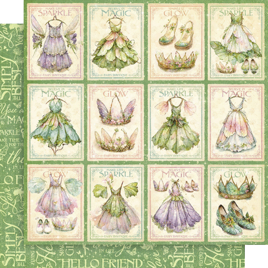 Graphic 45 - Fairy Boutique Collection - 12 x 12 Double-Side Cardstock - Sparkle And Glow
