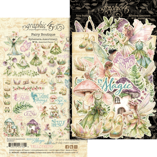Graphic 45 - Fairy Boutique Collection - Ephemera Set
