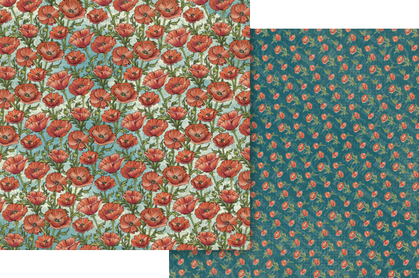 Graphic 45 - Wonder of Oz Collection - Double-Sided Cardstock 12"X12" - Field of Poppies