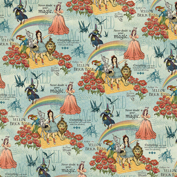 Graphic 45 - Wonder of Oz Collection - Double-Sided Cardstock 12"X12" - Never Doubt Your Magic