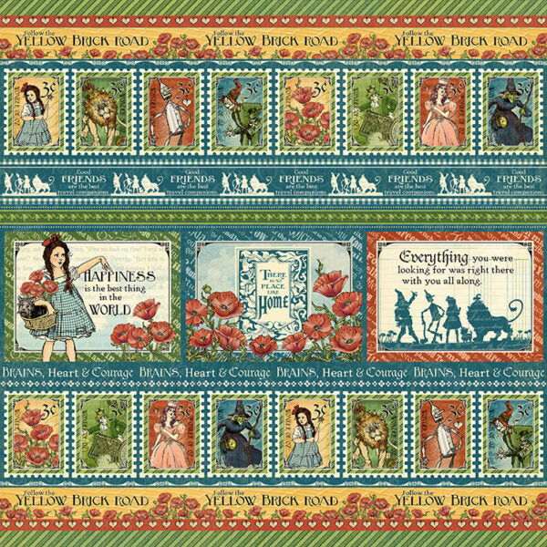 Graphic 45 - Wonder of Oz Collection - Double-Sided Cardstock 12"X12" - Good Friends