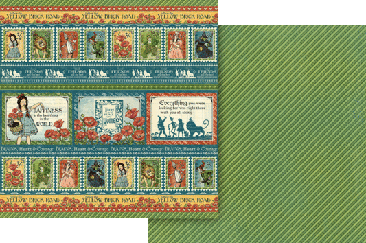 Graphic 45 - Wonder of Oz Collection - Double-Sided Cardstock 12"X12" - Good Friends