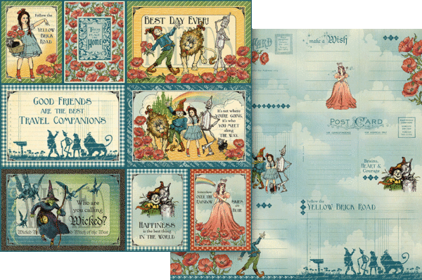 Graphic 45 - Wonder of Oz Collection - Double-Sided Cardstock 12"X12" - Over the Rainbow