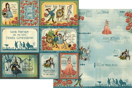 Graphic 45 - Wonder of Oz Collection - Double-Sided Cardstock 12"X12" - Over the Rainbow