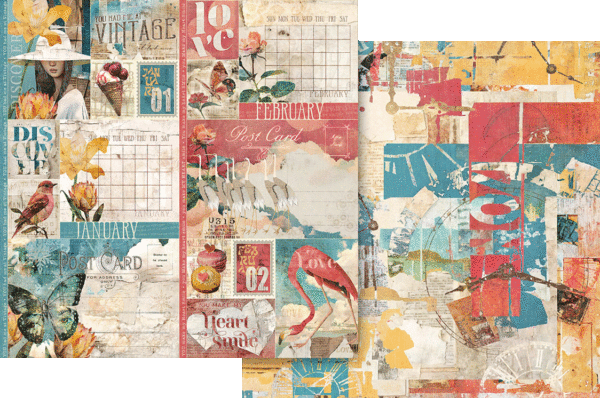 Graphic 45 - Journaling Through Time Collection - 12 x 12 Double-Sided Paper - January And February