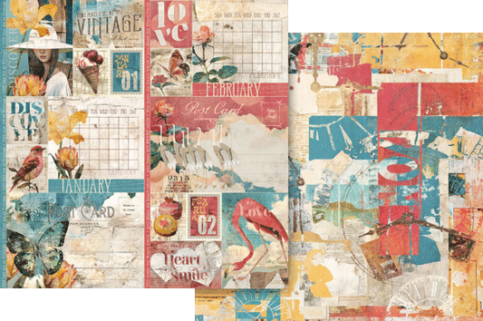 Graphic 45 - Journaling Through Time Collection - 12 x 12 Double-Sided Paper - January And February