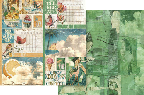 Graphic 45 - Journaling Through Time Collection - 12 x 12 Double-Sided Paper - July And August