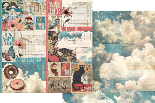 Graphic 45 - Journaling Through Time Collection - 12 x 12 Double-Sided Paper - September And October
