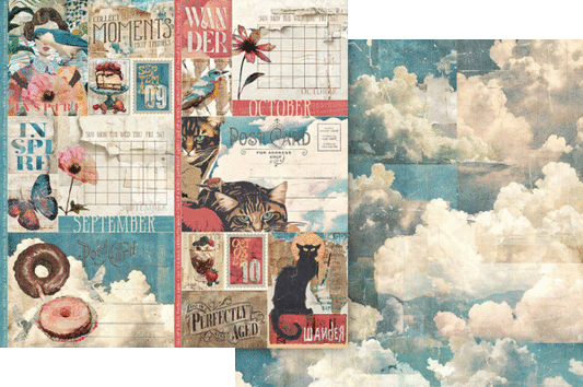 Graphic 45 - Journaling Through Time Collection - 12 x 12 Double-Sided Paper - September And October
