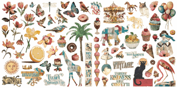 Graphic 45 - Journaling Through Time Collection - Ephemera Set