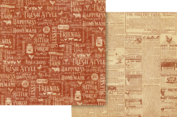 Graphic 45 - Farmhouse Collection — 12 x 12 Keepsake Edition