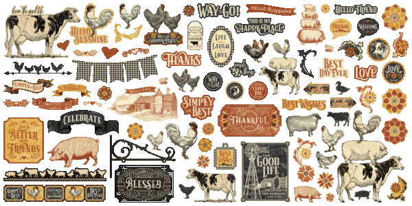 Graphic 45 - Farmhouse Collection — 12 x 12 Keepsake Edition