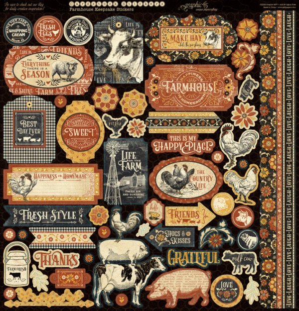 Graphic 45 - Farmhouse Collection — 12 x 12 Keepsake Edition
