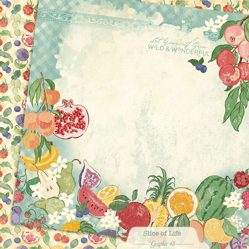 Graphic 45 - Slice Of Life Collection - 12 x 12 Double Sided Paper - Wild And Wonderful Layout