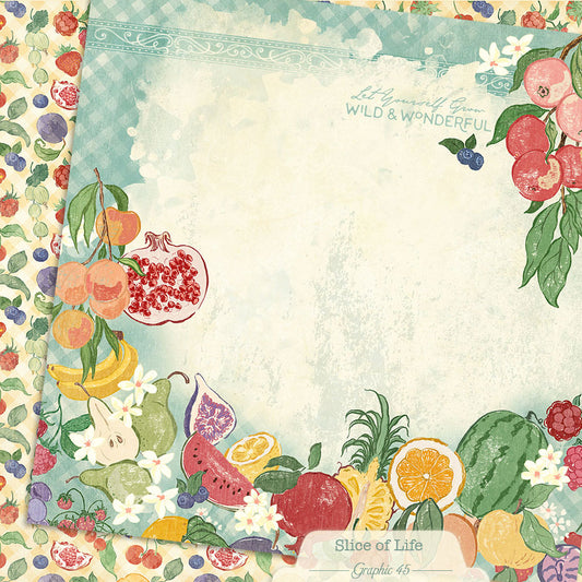 Graphic 45 - Slice Of Life Collection - 12 x 12 Double Sided Paper - Wild And Wonderful Layout