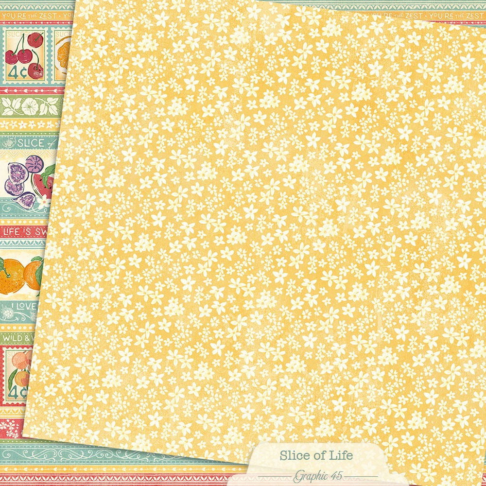 Graphic 45 - Slice Of Life Collection - 12 x 12 Double Sided Paper - Slice Of Life Borders