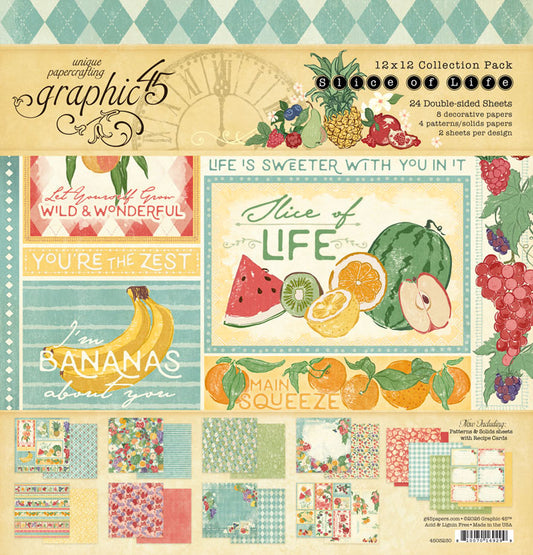 Graphic 45 - Slice Of Life Collection - 12 x 12 Collection Pack