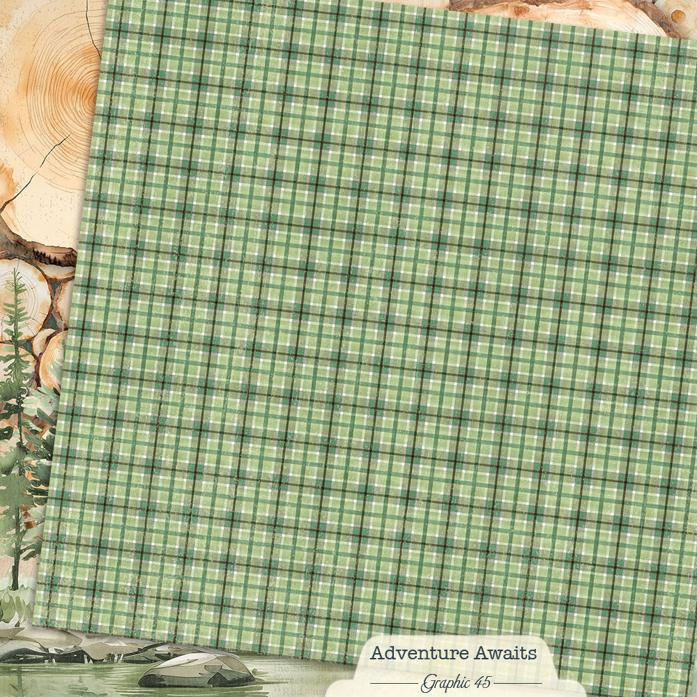 Graphic 45 - Adventure Awaits Collection - 12 x 12 Double-Sided Paper - Woodland Layout
