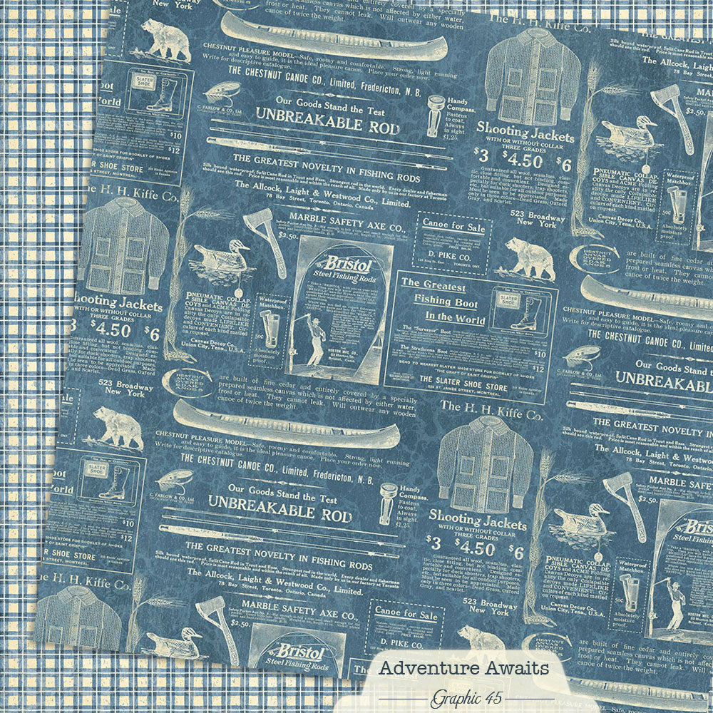 Graphic 45 - Adventure Awaits Collection - 12 x 12 Double-Sided Paper - Outdoor  Catalogue