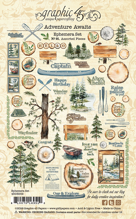 Graphic 45 - Adventure Awaits Collection - Ephemera