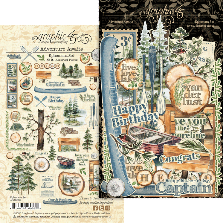 Graphic 45 - Adventure Awaits Collection - Ephemera
