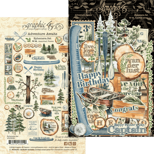 Graphic 45 - Adventure Awaits Collection - Ephemera