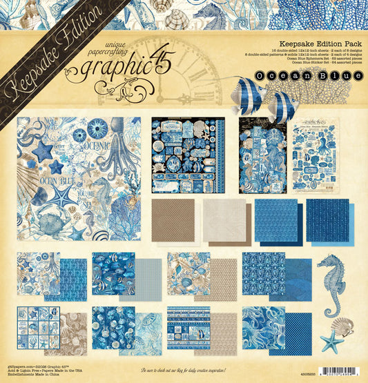 Graphic 45 - Keepsake Edition Kit - Ocean Blue