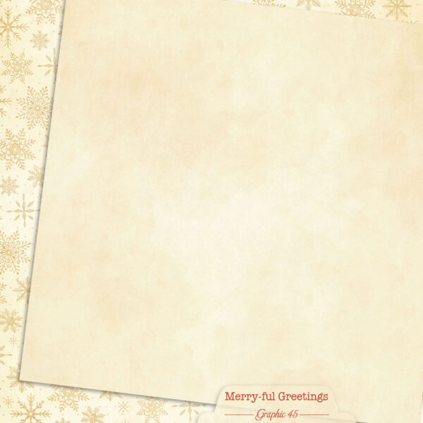 Graphic 45 - Merry-ful Greetings Collection - 12 x 12 Double Sided Paper - Winter White Patterns And Solids