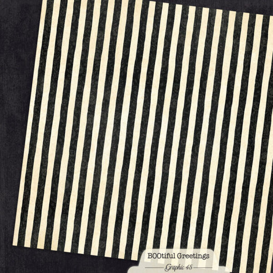 Graphic 45 - BOOtiful Greetings Collection - 12 x 12 Double Sided Paper - Patterns and Solids - Onyx Black