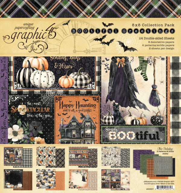 Graphic 45 - BOOtiful Greetings Collection - 8 x 8 Collection Pack