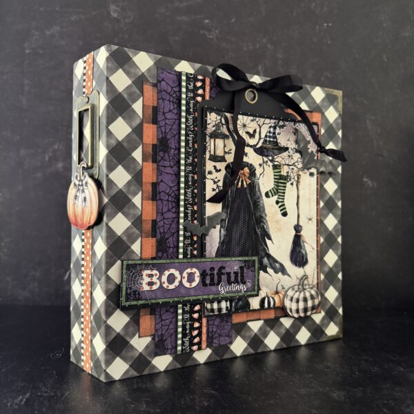 Graphic 45 - Binder Album With Interactive Pages - Black Check