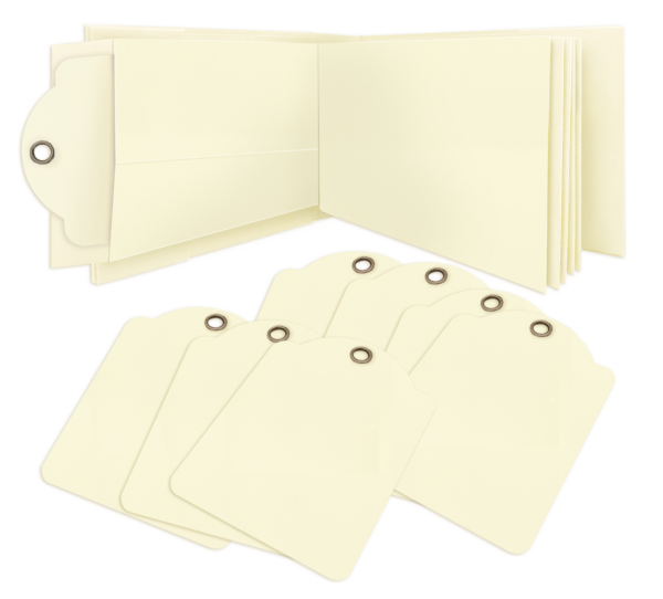 Graphic 45 - Rectangle Policy Envelope Album — Ivory