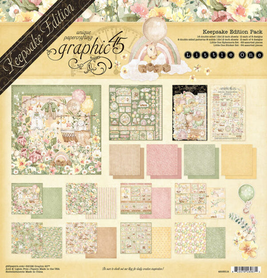 Graphic 45 - Keepsake Edition Pack With Exclusive Metal Die Set - Little One